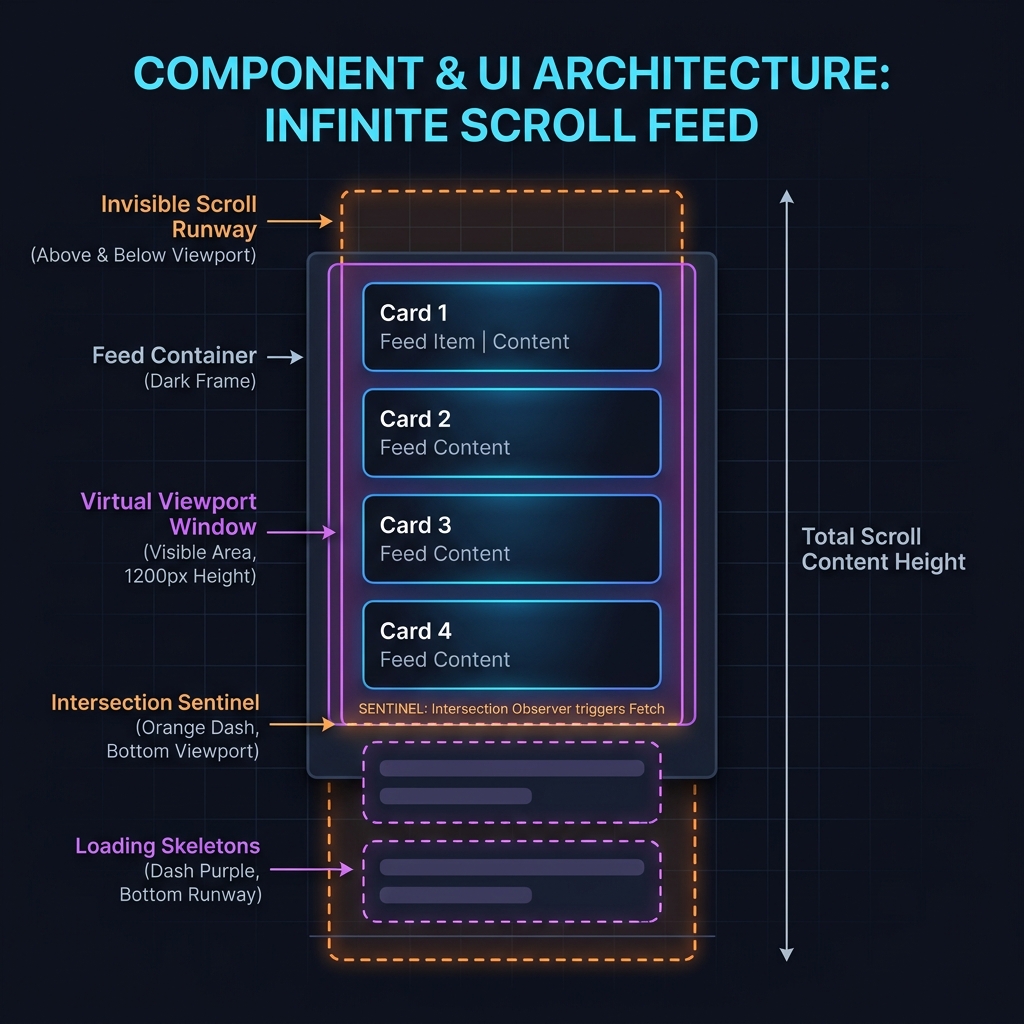 Component & UI Architecture: Infinite Scroll Feed